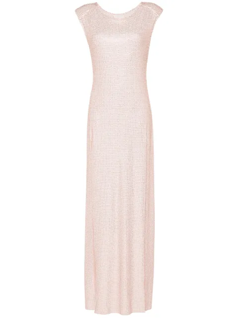 MITILIANE COUTURE rhinestone-embellished maxi dress Pink 5942664547970