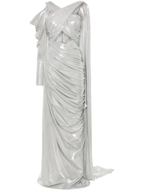 MITILIANE COUTURE metallic maxi dress Silver 5942664548472