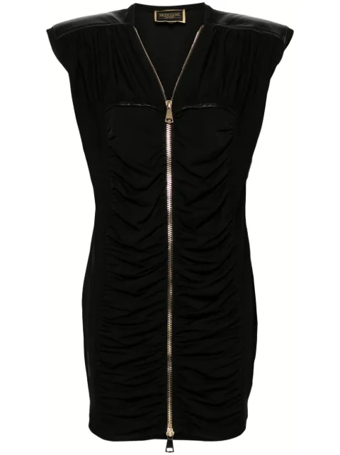 MITILIANE COUTURE leather-trim T-shirt Black 5942664544870