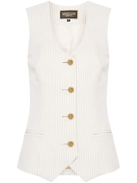 MITILIANE COUTURE striped vest Neutrals 5942664547727