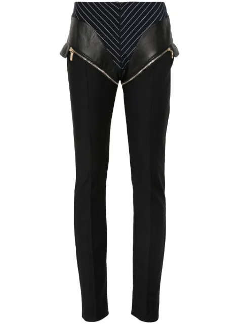 MITILIANE COUTURE panelled zipped trousers Black 5942664547284
