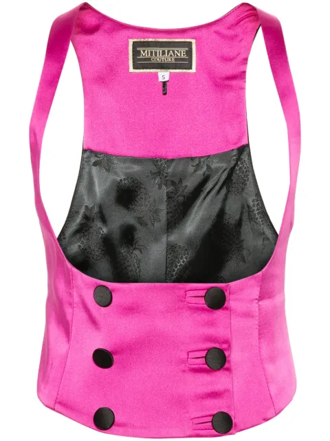 MITILIANE COUTURE double-breasted underbust vest Pink 5942664546805
