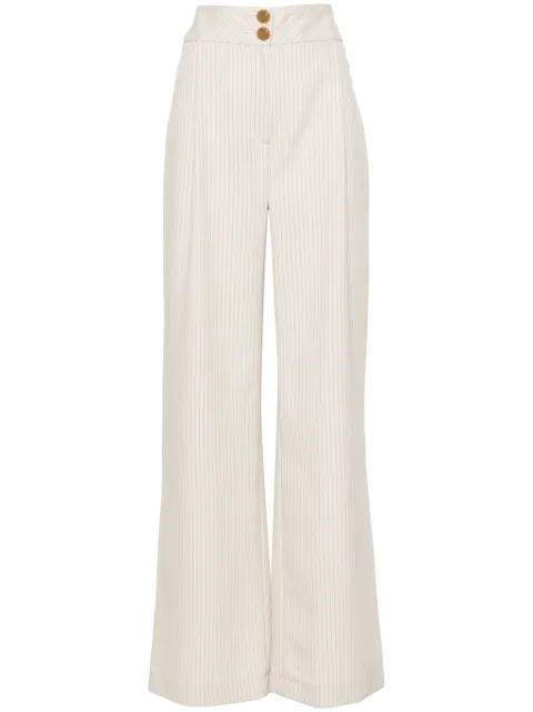 MITILIANE COUTURE pinstriped wide-leg trousers Neutrals 5942664547772