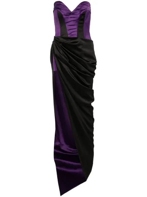 MITILIANE COUTURE asymmetric maxi dress Purple 5942664548588