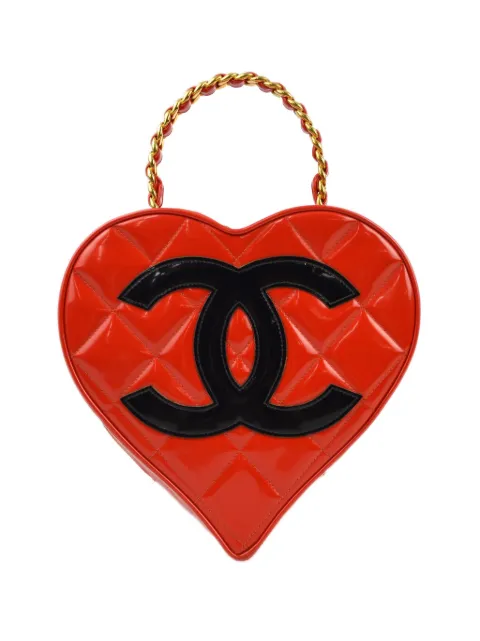 CHANEL Pre-Owned 1995 heart Vanity handbag Red 3373272