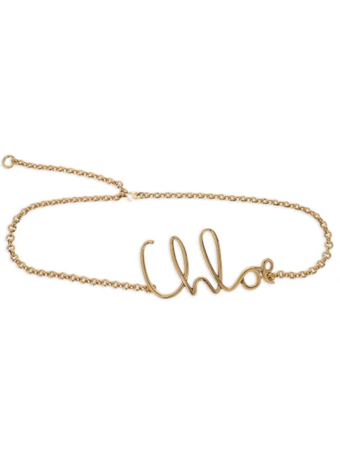 Chloé small The Chloé Iconic belt Gold CHC24AC068CB7