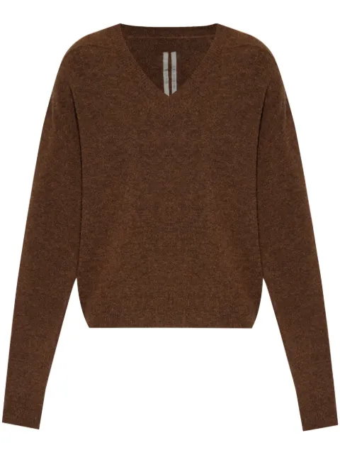 Rick Owens v-neck long sleeve jumper Brown RU02D6650KWP