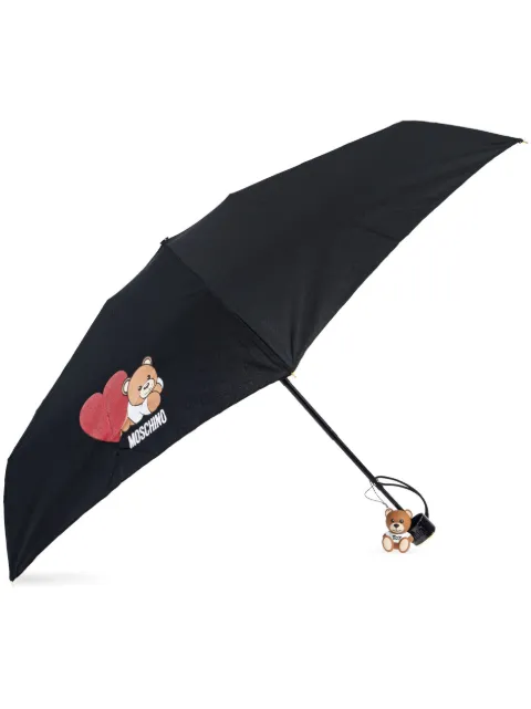 Moschino teddy bear-print compact umbrella Black 8188SUPERMINIA