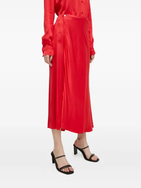 SAMSOE SAMSOE asymmetrical-hem skirt Red F23300067