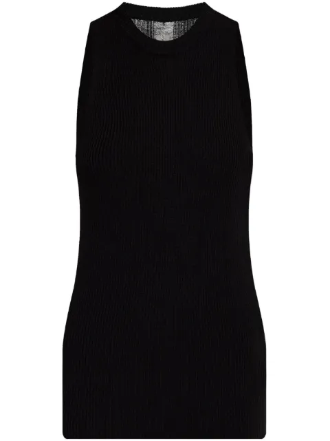 Rick Owens Porterville ribbed tank top Black RP02D3635RIBM