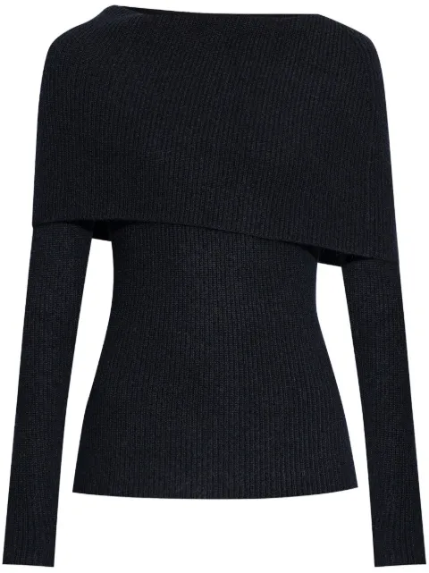 Fabiana Filippi off-shoulder ribbed sweater Blue MAD214F378I9160000