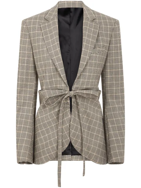 Rabanne plaid check fitted jacket Neutrals 24ACVE174LA0219