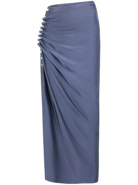 Rabanne draped-detail skirt Blue 24AJJU515VI0267