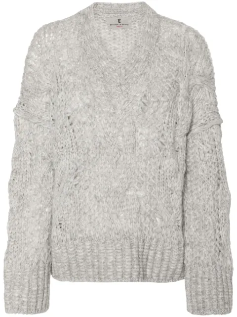 Ermanno Scervino chunky cable-knit jumper Grey D455M301PUN