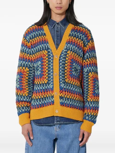 Corridor patterned cardigan Blue SW0109