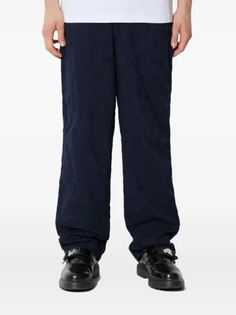 Corridor floral-embroidered trousers Blue TR0076