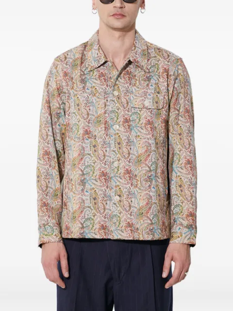 Corridor paisley-print long-sleeve shirt jacket Neutrals MJ0026