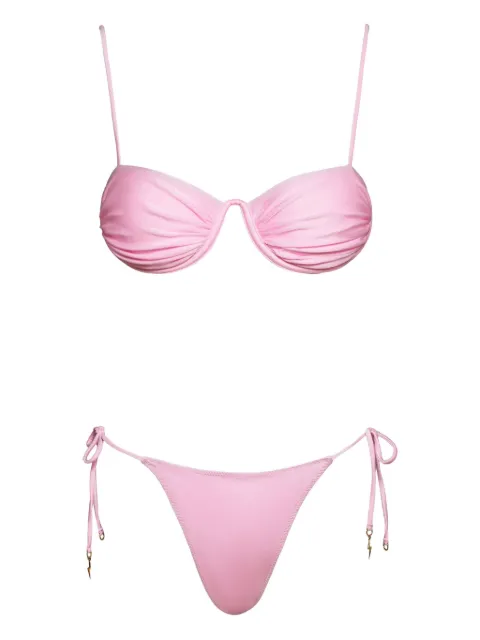 Noire Swimwear Monowire tie-fastening bikini Pink NSW417