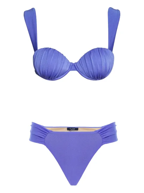 Noire Swimwear ruched balconette bikini Purple NSW421