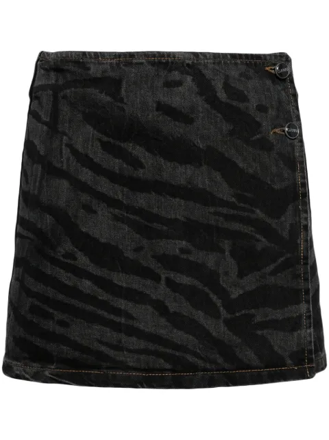 GANNI button-detail mini skirt Black J15176083