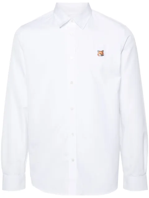 Maison Kitsuné Fox-motif cotton shirt White MM00409WC5010