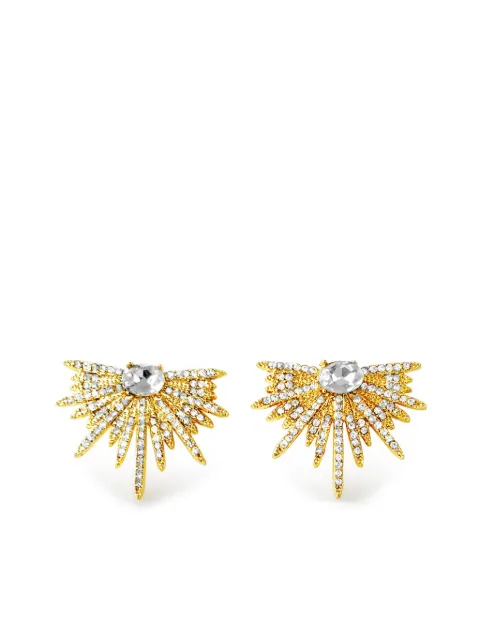 HZMER JEWELLERY crystal-embellished earrings Gold MCNCEG127