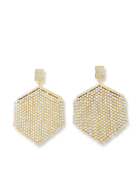 HZMER JEWELLERY crystal-embellished drop earrings Gold MCNCEG124