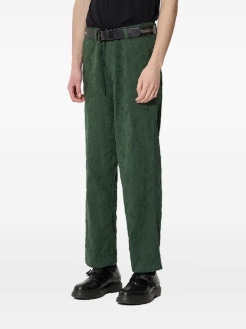 Corridor floral embroidered cotton trousers Green TR0076