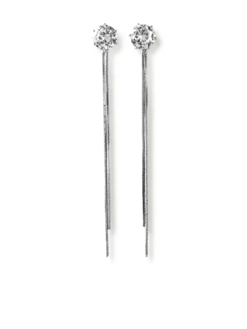 HZMER JEWELLERY crystal-embellished earrings Silver MCNDES125