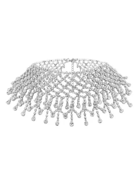 HZMER JEWELLERY crystal-embellished necklace Silver MCNCCG123