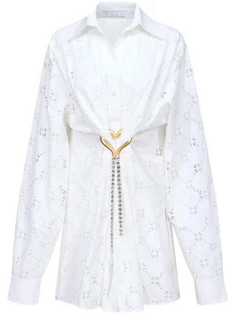 AREA broderie anglaise shirt dress White PF24AWDR0094FA01