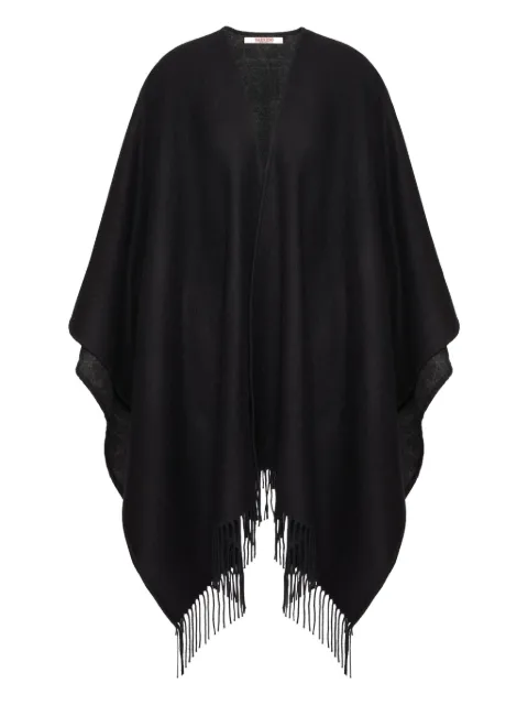 Valentino Garavani VLogo Signature cashmere poncho Black WEG019YJE