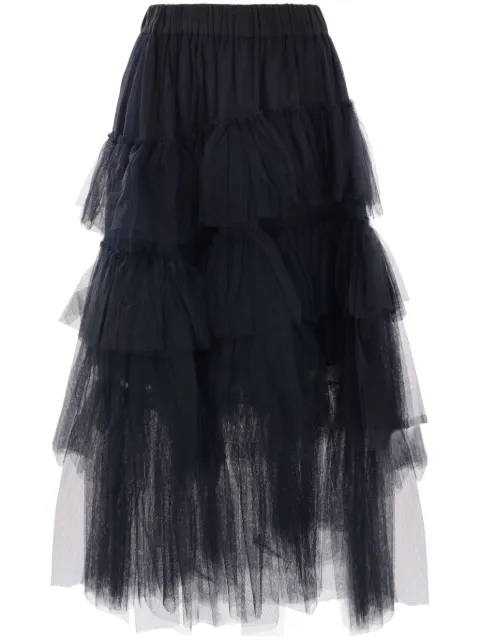 Simone Rocha tulle midi skirt Black 31250035BLACK