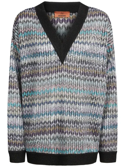 Missoni V-neck jumper Grey DS24WN0KBC004M