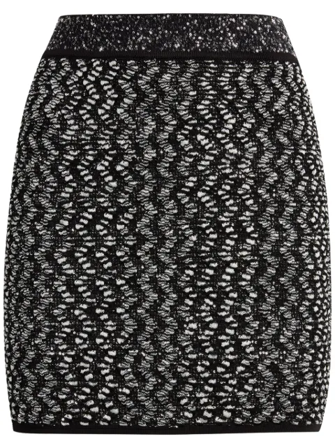 Missoni zigzag lamé mini skirt Black DS24WH0UBK040H