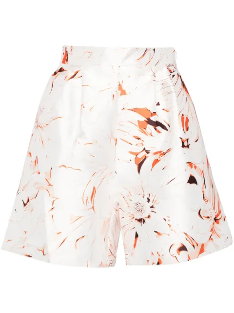 Saiid Kobeisy printed flared shorts White RTWSS24ST10