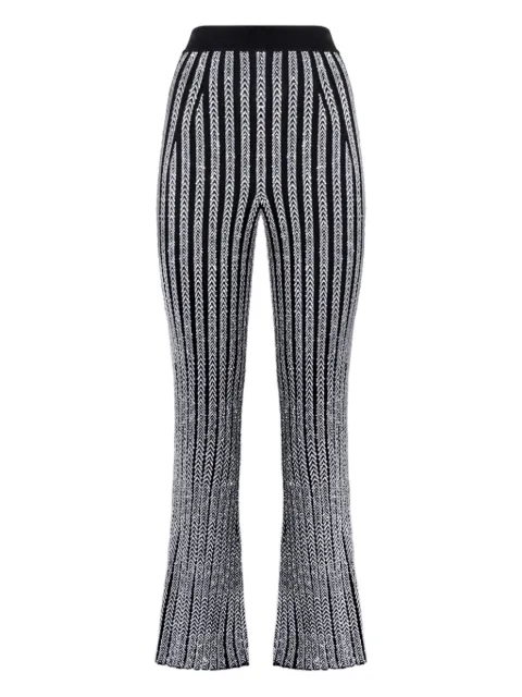 Missoni striped flared trousers Black DS24WI0RBK039G