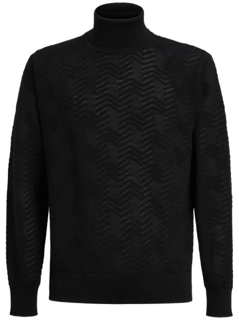 Missoni chevron roll-neck jumper Black UC24WN04BK040K