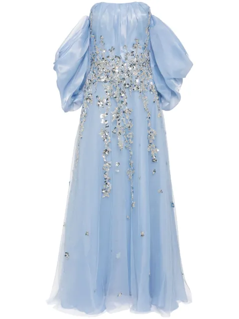 Saiid Kobeisy beaded organza gown Blue RTWSS2462