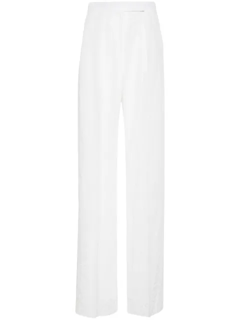 Max Mara Laringe high-waist straight-leg trousers White 2421136036