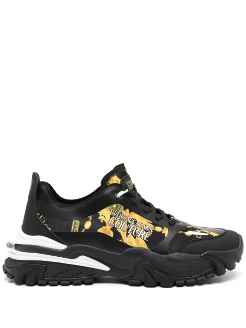 Versace Jeans Couture Barocco-print sneakers Black 77YA3SIBZS891