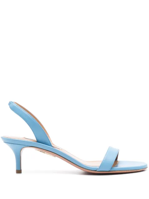 Aquazzura So Nude 50mm leather sandals Blue SNUMIDS1NAP