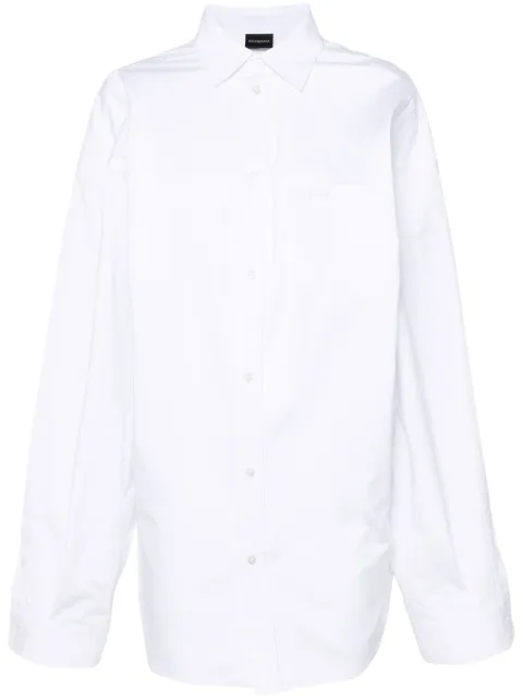 Balenciaga asymmetric poplin shirt White 790945TQM05