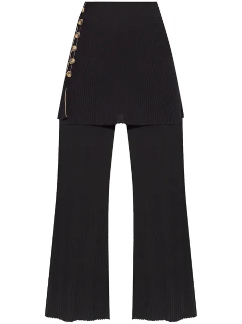By Malene Birger Bolone skirted wide-leg trousers Black Q72089005