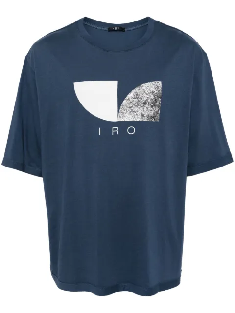 IRO logo-print cotton T-shirt Blue MP19OURI