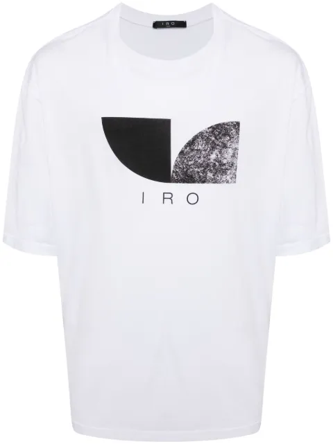 IRO logo-print cotton T-shirt White MP19OURI