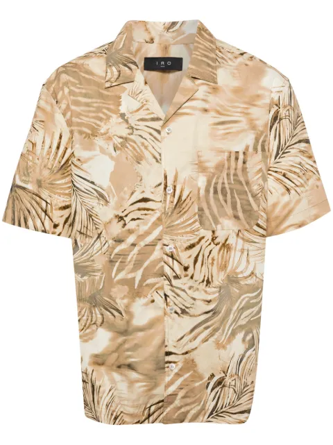 IRO botanical-print poplin shirt Neutrals MP18GARREL