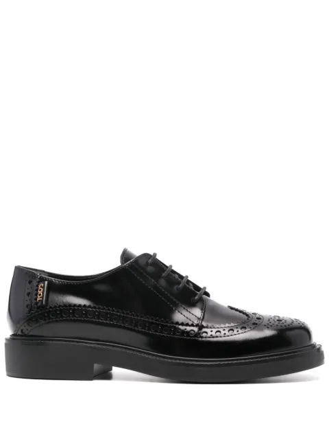 Tod's logo-tag leather brogues Black XXW20L0IO60SHA