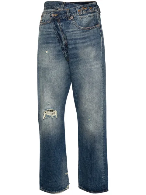 R13 Crossover distressed skinny jeans Blue R13W2048D216C