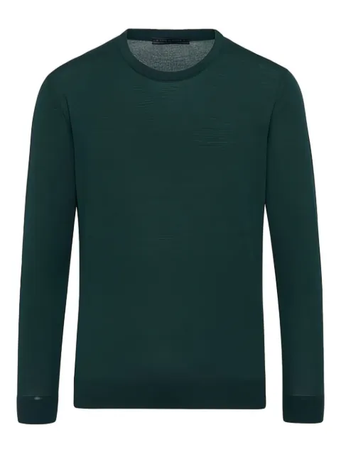 Kiton round-neck long-sleeve T-shirt Green UW1405
